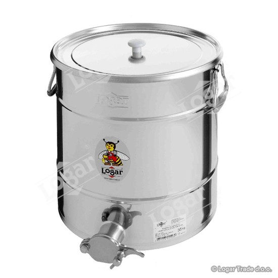 Posoda za med 35 kg, nerjaveča pipa - 2006