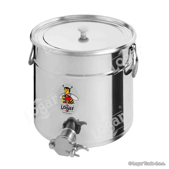Posoda za med 25 kg, nerjaveča pipa - 2030