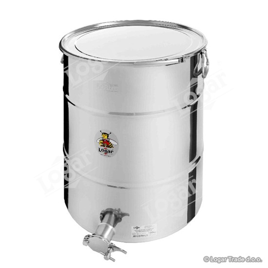 Posoda za med 100 kg hermetična, nerjaveča pipa - 2213