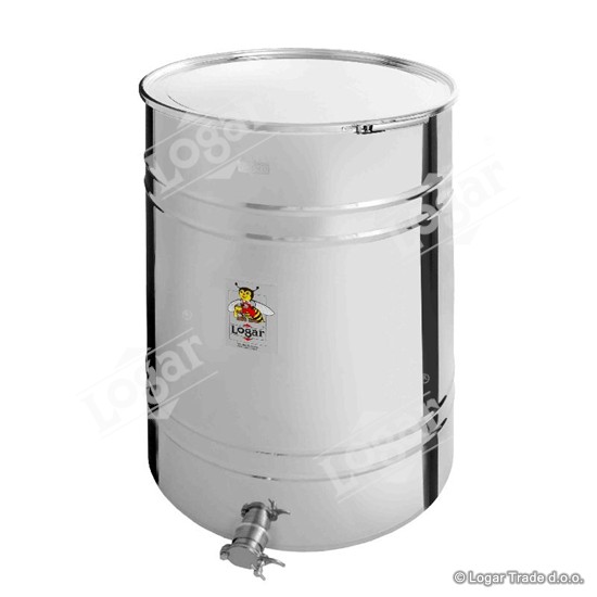 Posoda za med 430 kg hermetična, nerjaveča pipa 6/4