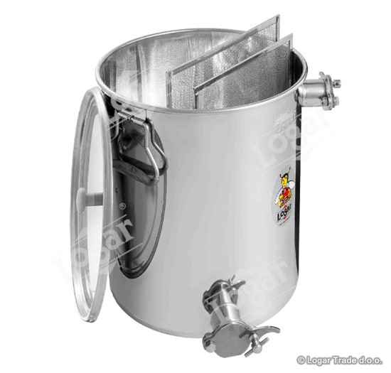 Cedilna posoda 30 kg z grobo in fino mrežo - 2562