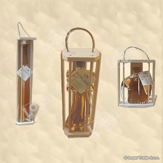 Medeni liker 0,2 l - lesena nosilka - F - 2712