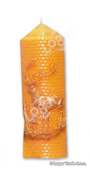 Sveča iz čebeljega voska -  jelen, jaslice štalca - 27