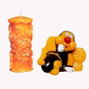 Sveča iz čebeljega voska dekor