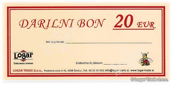 Darilni bon 20,00 EUR - 2952