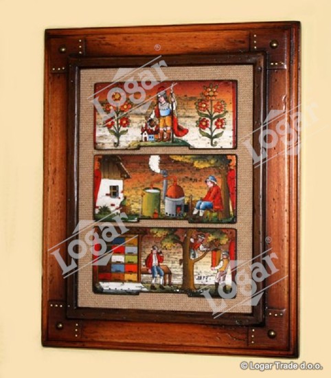 Panjska končnica 3 kos z okvirjem - 3339