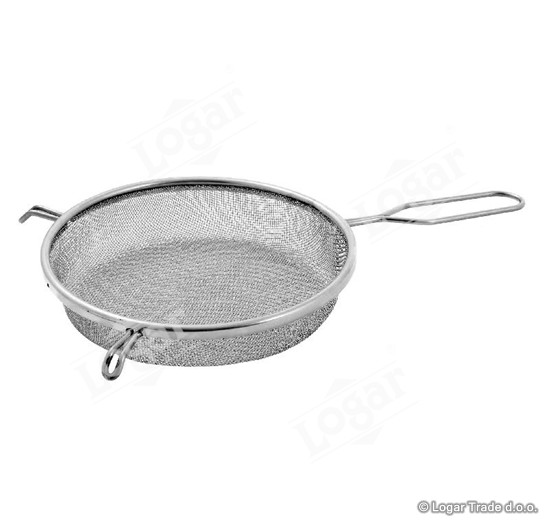 Cedilo za med enojno, grobo o 24 cm z ročajem, nerjaveče - 7015