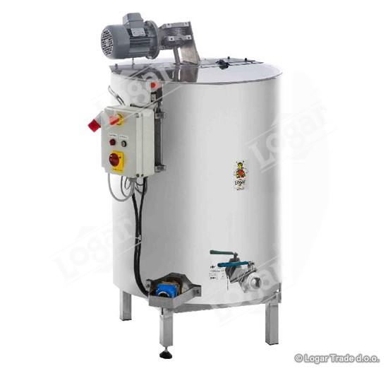 Homogenizator medu 600 kg, dvoplaščni z gretjem in mešalom - 7173