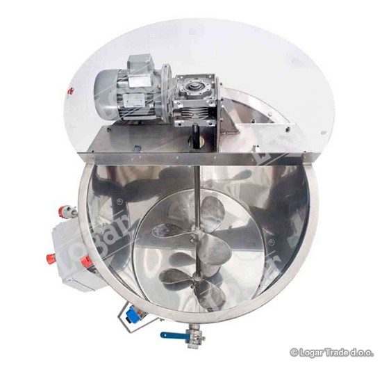Homogenizator medu 1000 kg, dvoplaščni z gretjem in mešalom - 7174