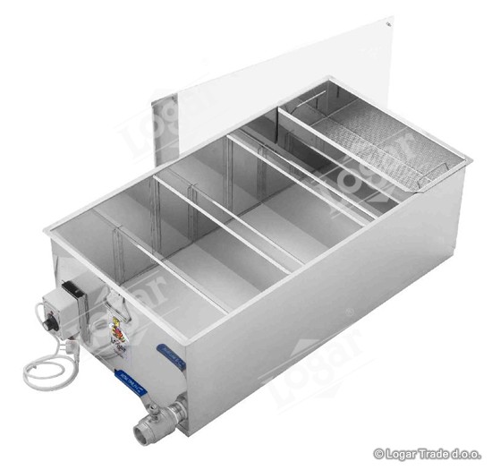 Korito čistilno s 6 prekati 102x55x35 cm z ogrevanjem - 7231