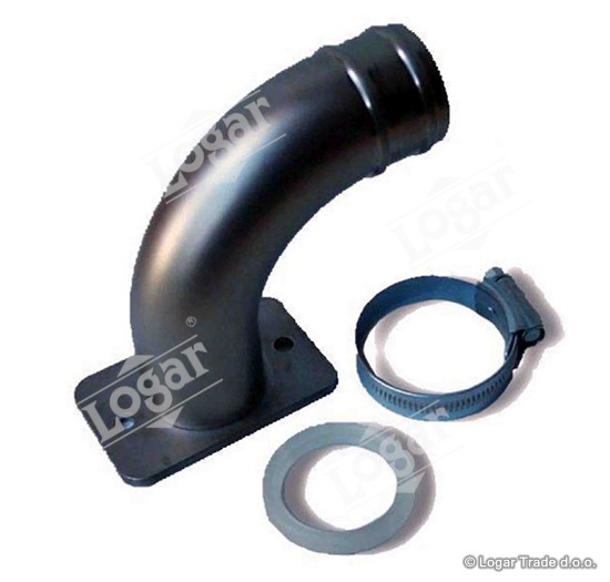 Koleno cevno 90°- prečno za cev O 40 mm, nerjaveče - 7306