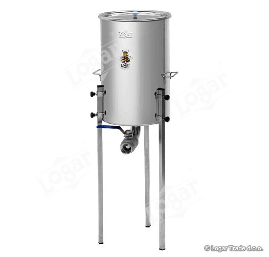 Polnilna posoda 50 kg s koničnim dnom, nerjaveča - 7341