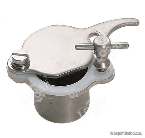 Odtočna pipa D 38 mm, privarilna, nerjaveča - 7742