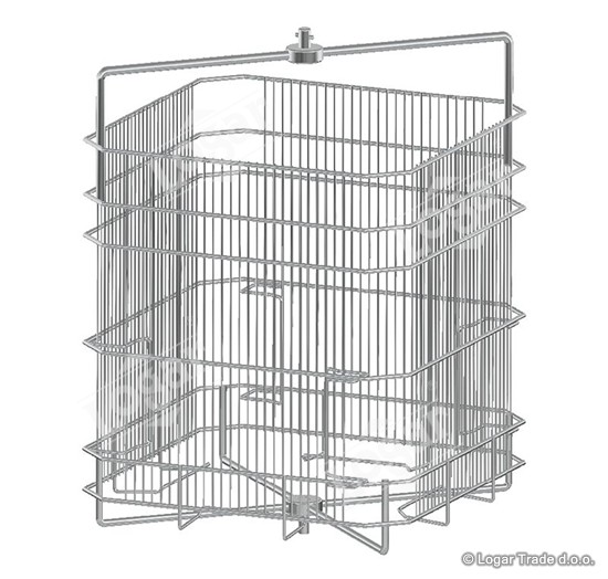 Koš za točilo 4S brez osi, 30x41 cm, D52,nerjaveč - 7763