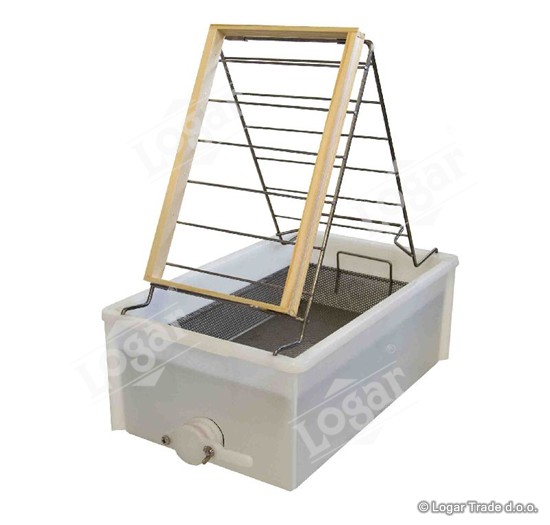 Posoda za odkrivanje AŽ, namizna, PVC s pipo - 8018