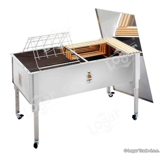 Korito za odkrivanje 125 cm s pokrovom, nerjaveče - 8028