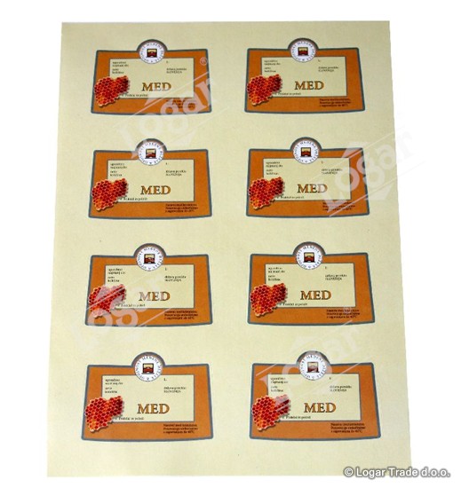 Nalepka za kozarec za med - 8890