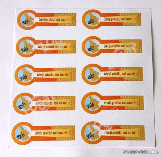 Prelepka za pokrovček kozarca medu - 8894