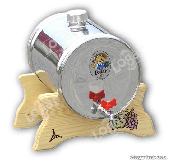 Posoda za vino 8 l ležeča, nerjaveča - 908L