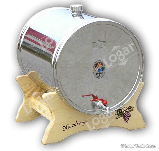 Posoda za vino 50 l ležeča, nerjaveča - 950L